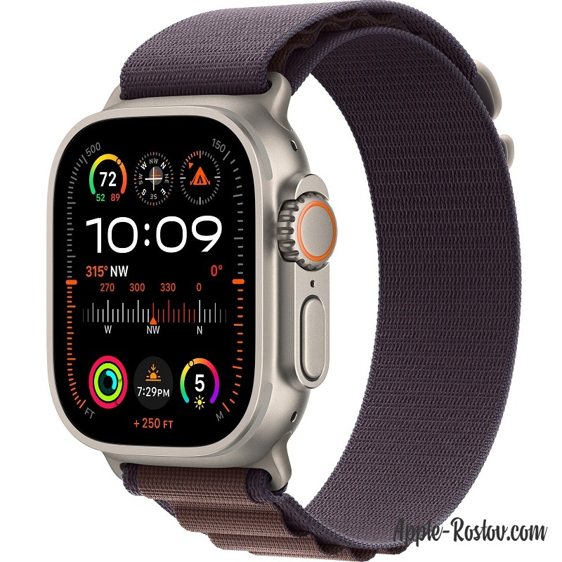 Apple Watch Ultra 2 (2023) 49mm Titanium Case ремешок Indigo Alpine loop