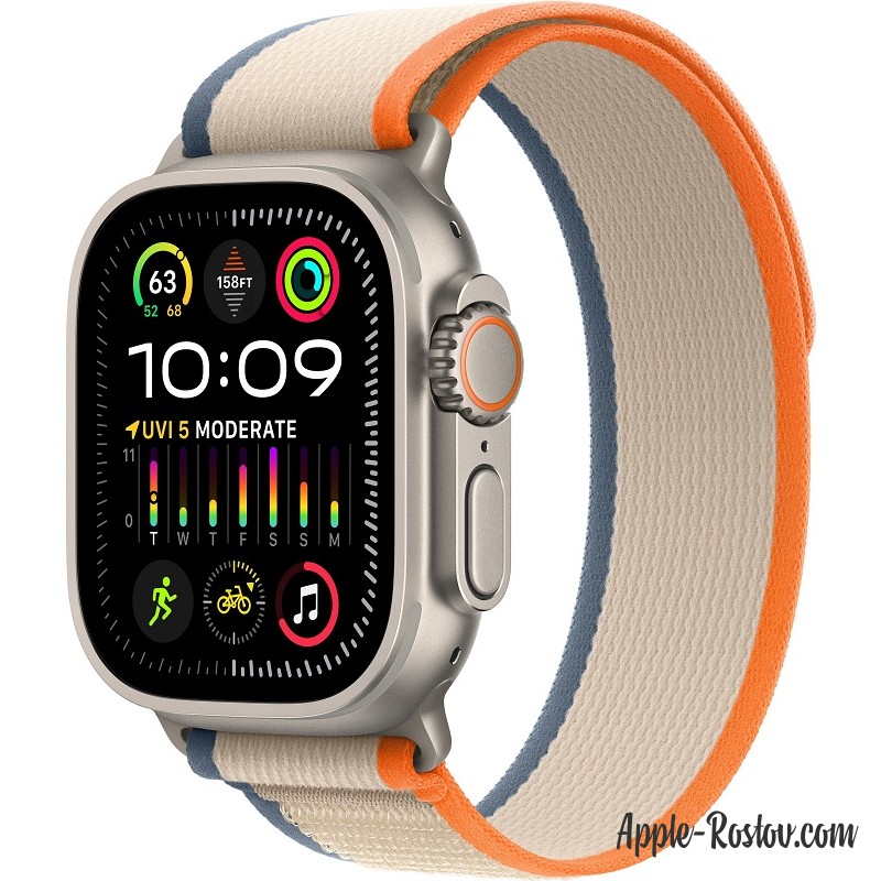 Apple Watch Ultra 2 (2023) 49mm Titanium Case ремешок Orange Beige Trail Apple Watch Ultra 2 (2023) 49mm Titanium Case ремешок Orange Beige Trail
