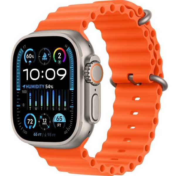 Apple Watch Ultra 2 (2023) 49mm Titanium Case ремешок Orange Ocean Band