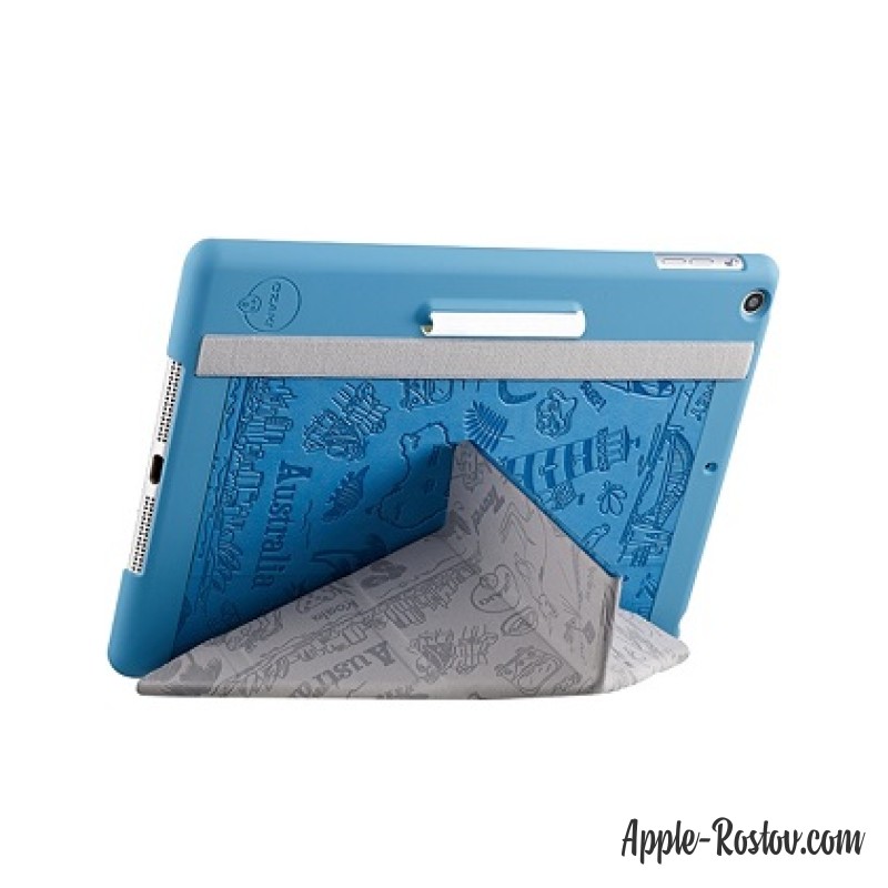 Чехол с рисунком голубого цвета