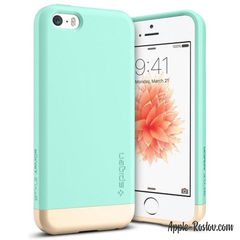 Бампер салатового цвета с золотой вставкой