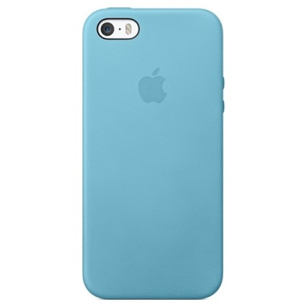 Кожаный чехол голубого цвета