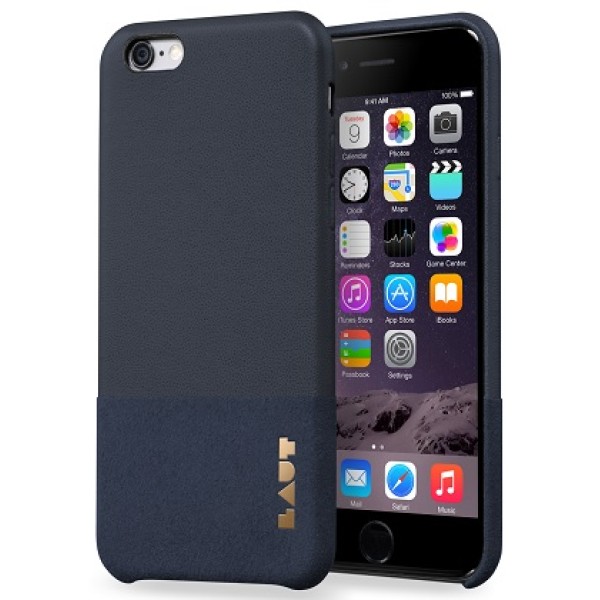 Чехол из натуральной кожи тёмно-синего цвета