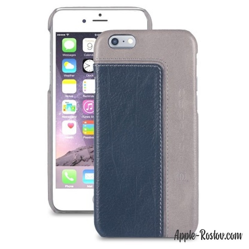 Накладка из кожи сине-серого цвета