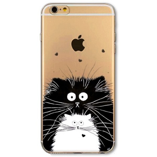 Прозрачный пластиковый чехол "Кот"