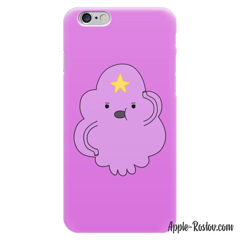 Силиконовый чехол лилового цвета с рисунком