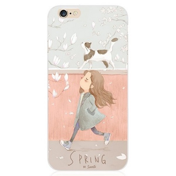 Силиконовый чехол с весенним рисунком