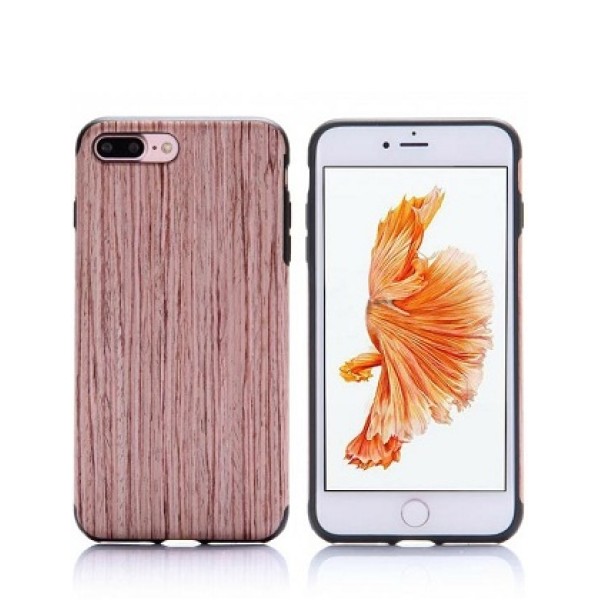 Чехол с деревянной отделкой с розовым оттенком