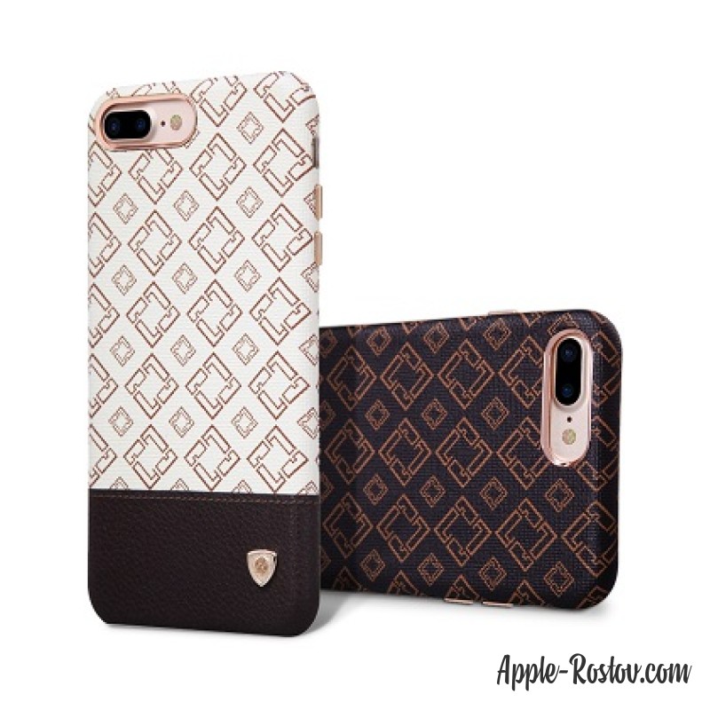 Чехол с кожаными вставками в двух цветах