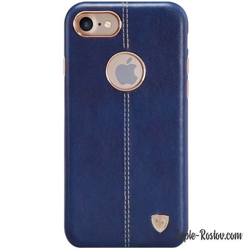 Кожаная накладка Nillkin Englon синего цвета для iPhone 8/7