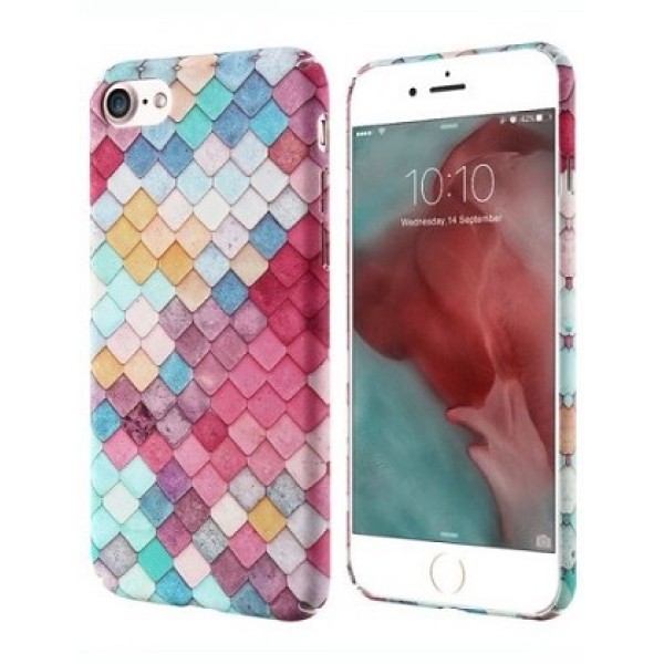 Пластиковый чехол с разноцветными ромбами для iPhone 8/7