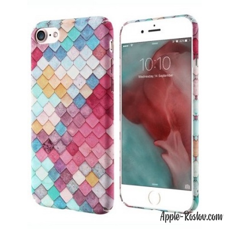 Пластиковый чехол с разноцветными ромбами для iPhone 8/7