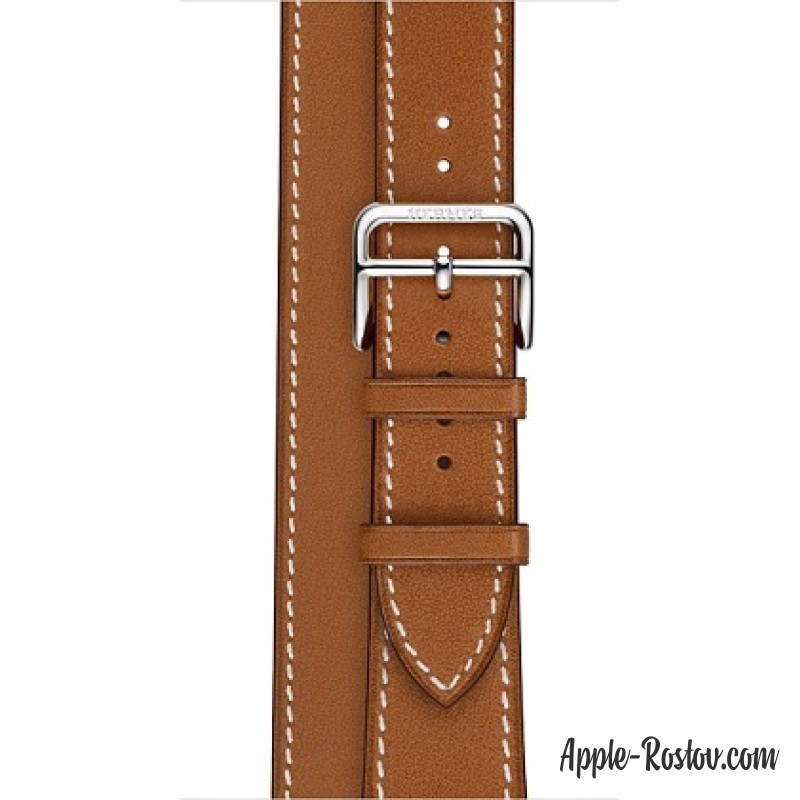 Ремешок Double Tour из кожи Barénia цвета Fauve (для корпуса 38 мм), размер L