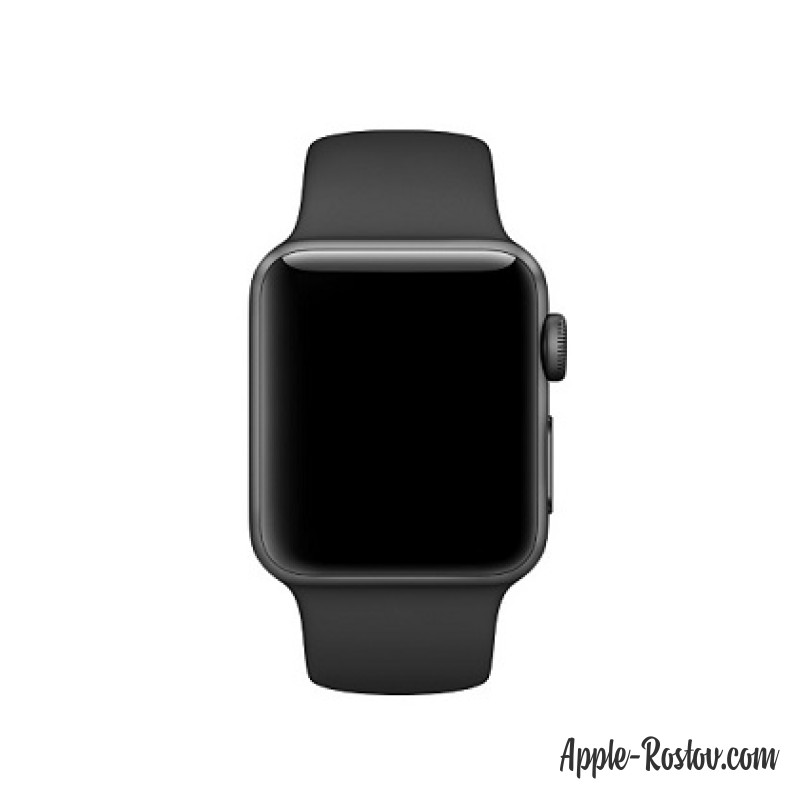 Спортивный ремешок чёрного цвета (для корпуса 38 мм), размеры S/M и M/L