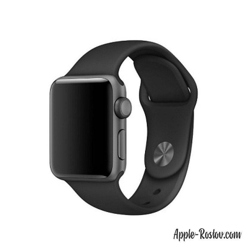 Спортивный ремешок чёрного цвета (для корпуса 38 мм), размеры S/M и M/L