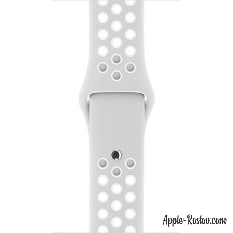 Спортивный ремешок Nike цвета "чистая платина/белый" (для корпуса 38 мм), размеры S/M и M/L
