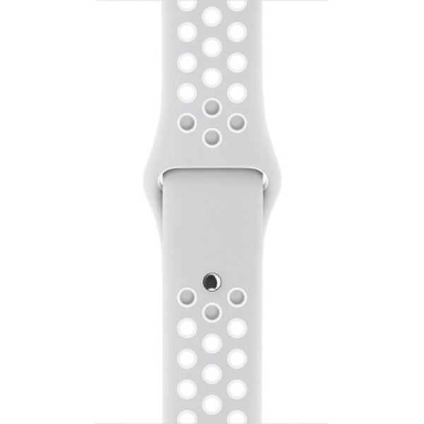 Спортивный ремешок Nike цвета "чистая платина/белый" (для корпуса 42 мм), размеры S/M и M/L