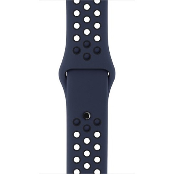 Спортивный ремешок Nike цвета "обсидиан/чёрный" (для корпуса 42 мм), размеры S/M и M/L