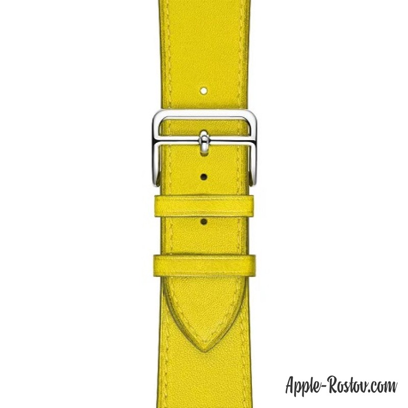 Ремешок ярко‑жёлтого цвета с классической пряжкой (для корпуса 42 мм)