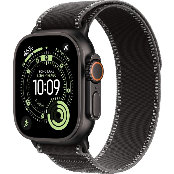Apple Watch Ultra 3 (2025) 49mm Black Titanium Case ремешок Black Charcoal Trail