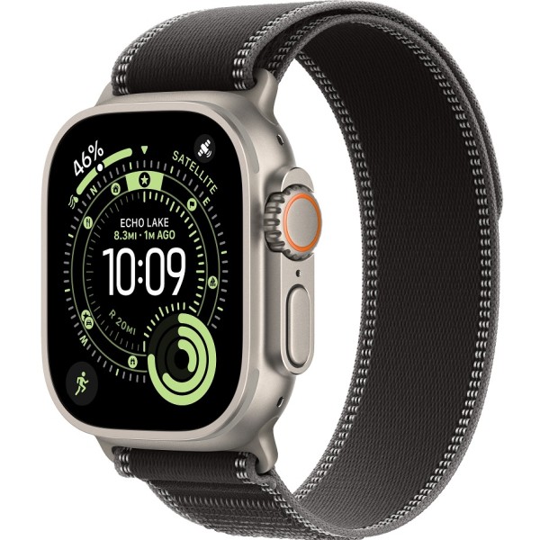 Apple Watch Ultra 3 (2025) 49mm Natural Titanium Case ремешок Black Charcoal Trail