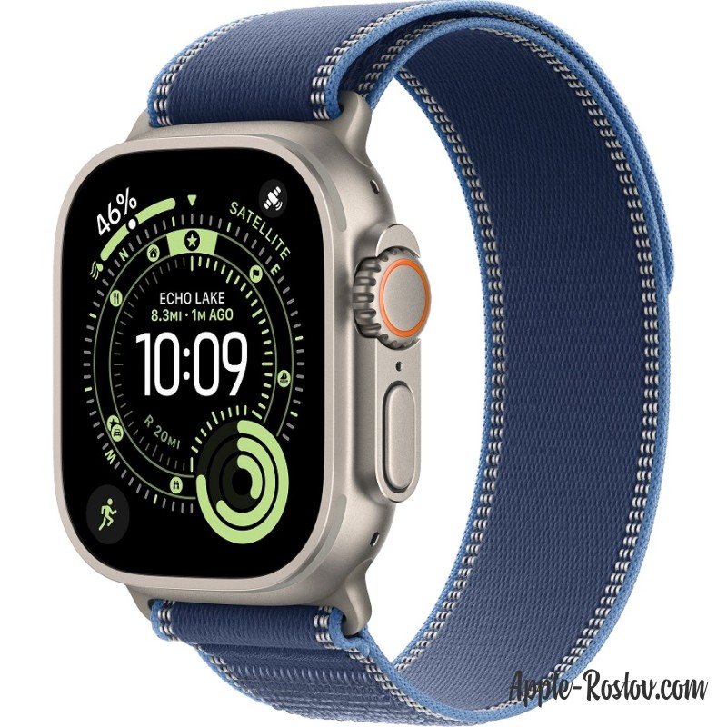 Apple Watch Ultra 3 (2025) 49mm Natural Titanium Case ремешок Blue Bright Blue Trail