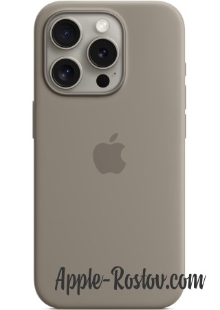 Silicone case iPhone 15 Pro MagSafe Clay