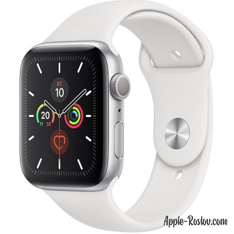 Apple Watch Series 5 44mm Silver / White